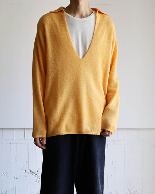 Silk cashmere Vareuse "Yellow"