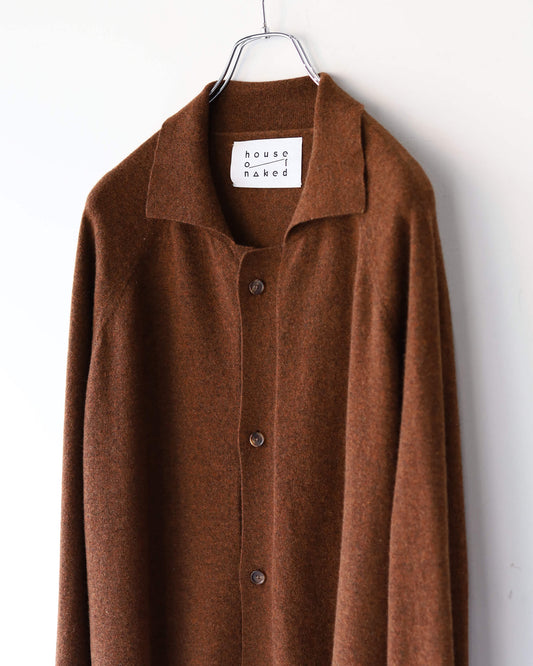 INNER MONGORIAN CASHMERE CARDIGAN "OLIVE BROWN"