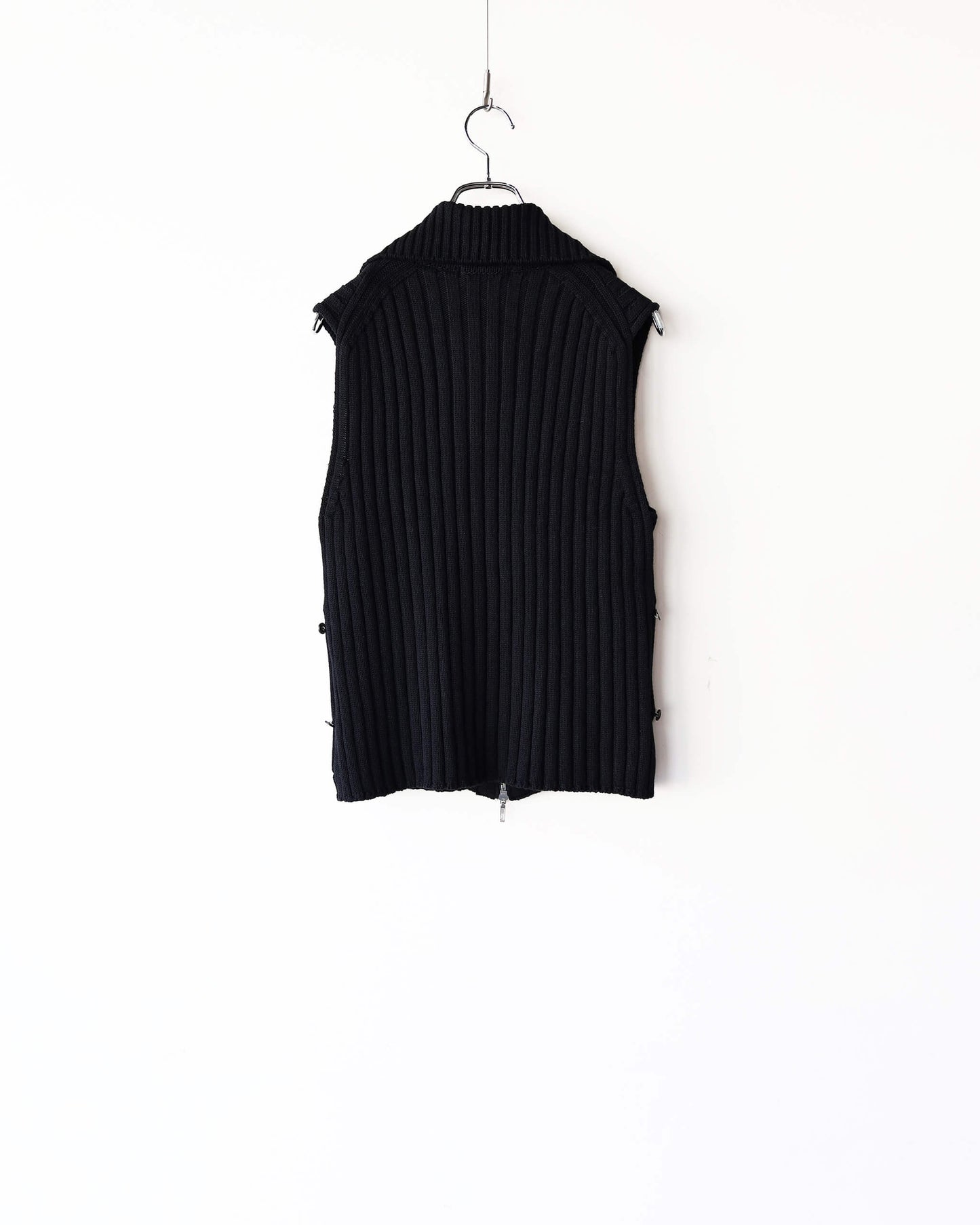 KNIT DRIVERS VEST - Plain "Black"