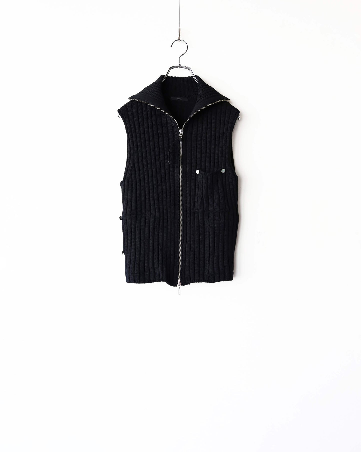 KNIT DRIVERS VEST - Plain "Black"
