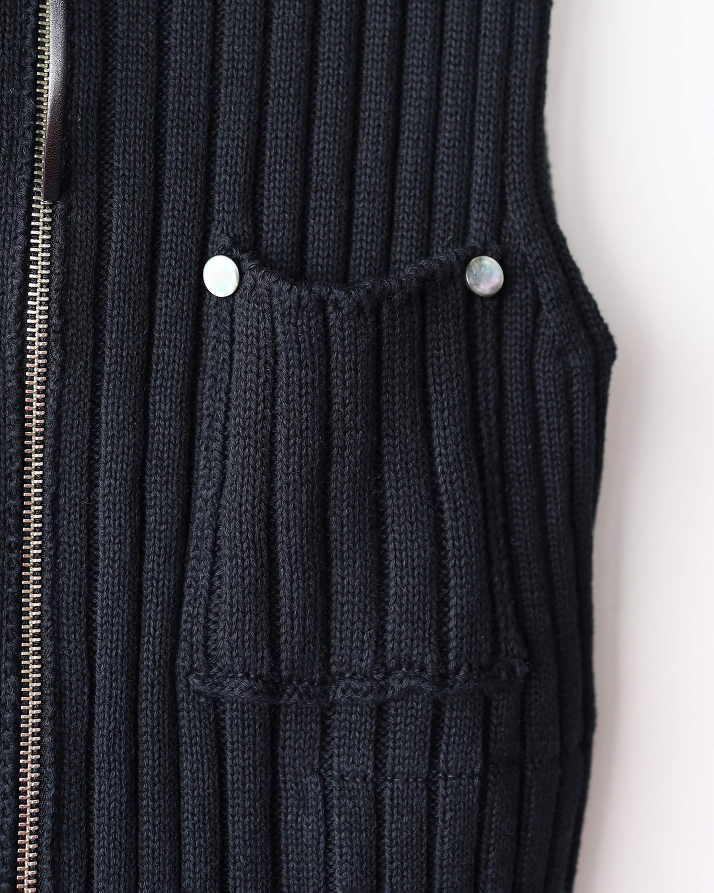 KNIT DRIVERS VEST - Plain "Black"