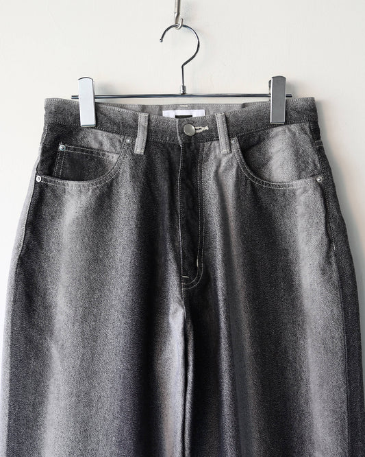 GRADATION DENIM PANTS (BUGGY) "BLACK"
