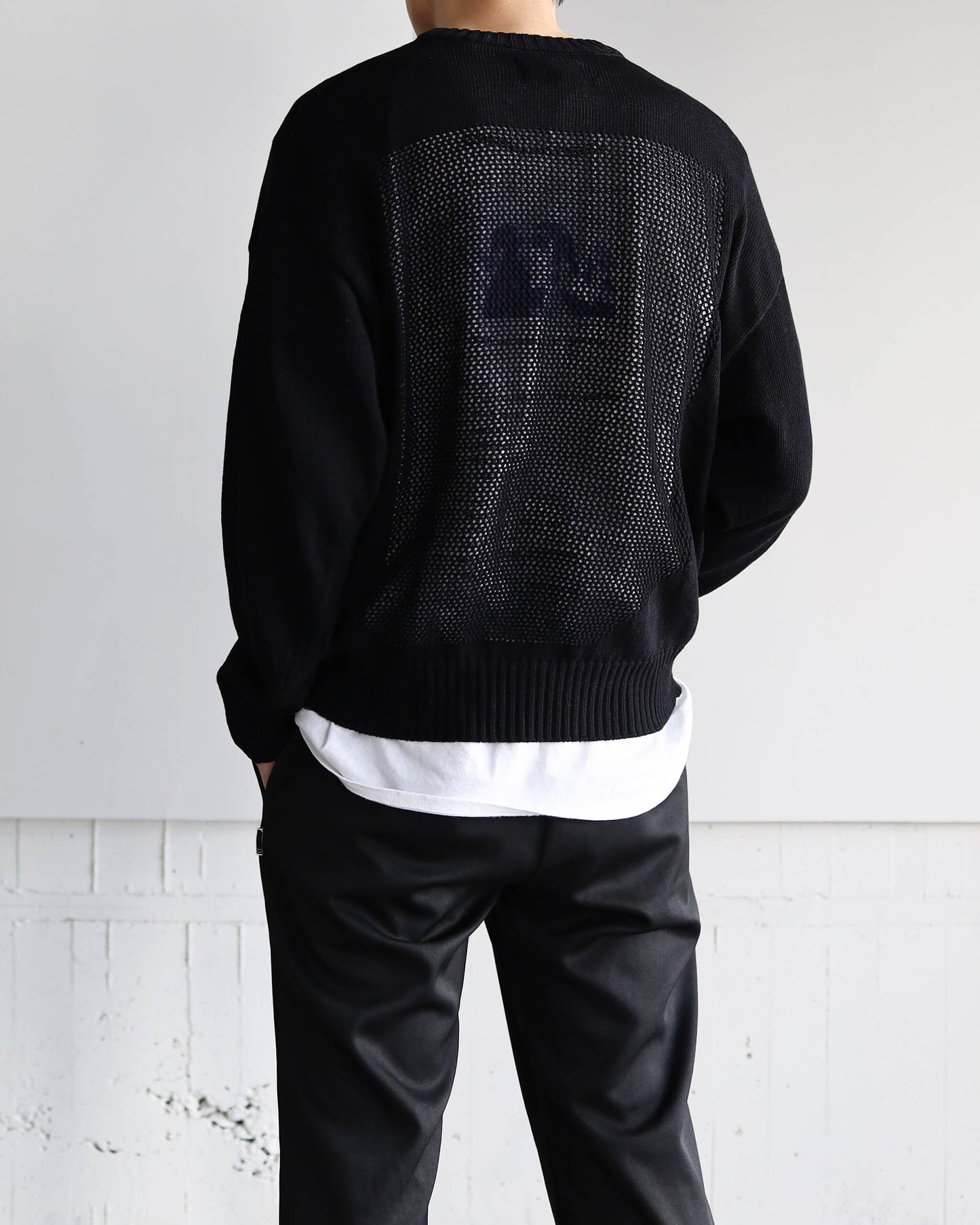 WINDOW WEB SWEATER "BLACK"