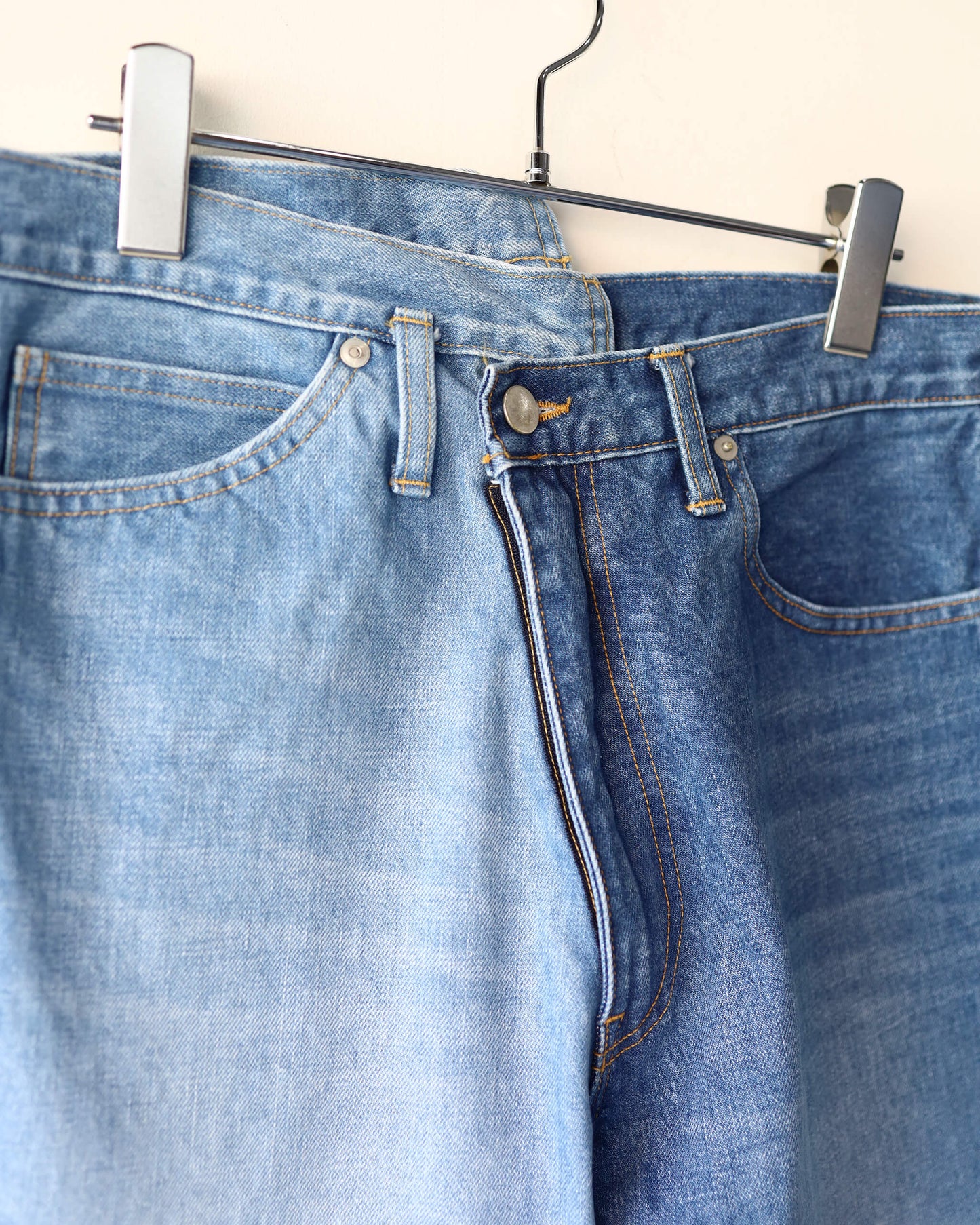 SPLIT DENIM PANTS "INDIGO WASH"