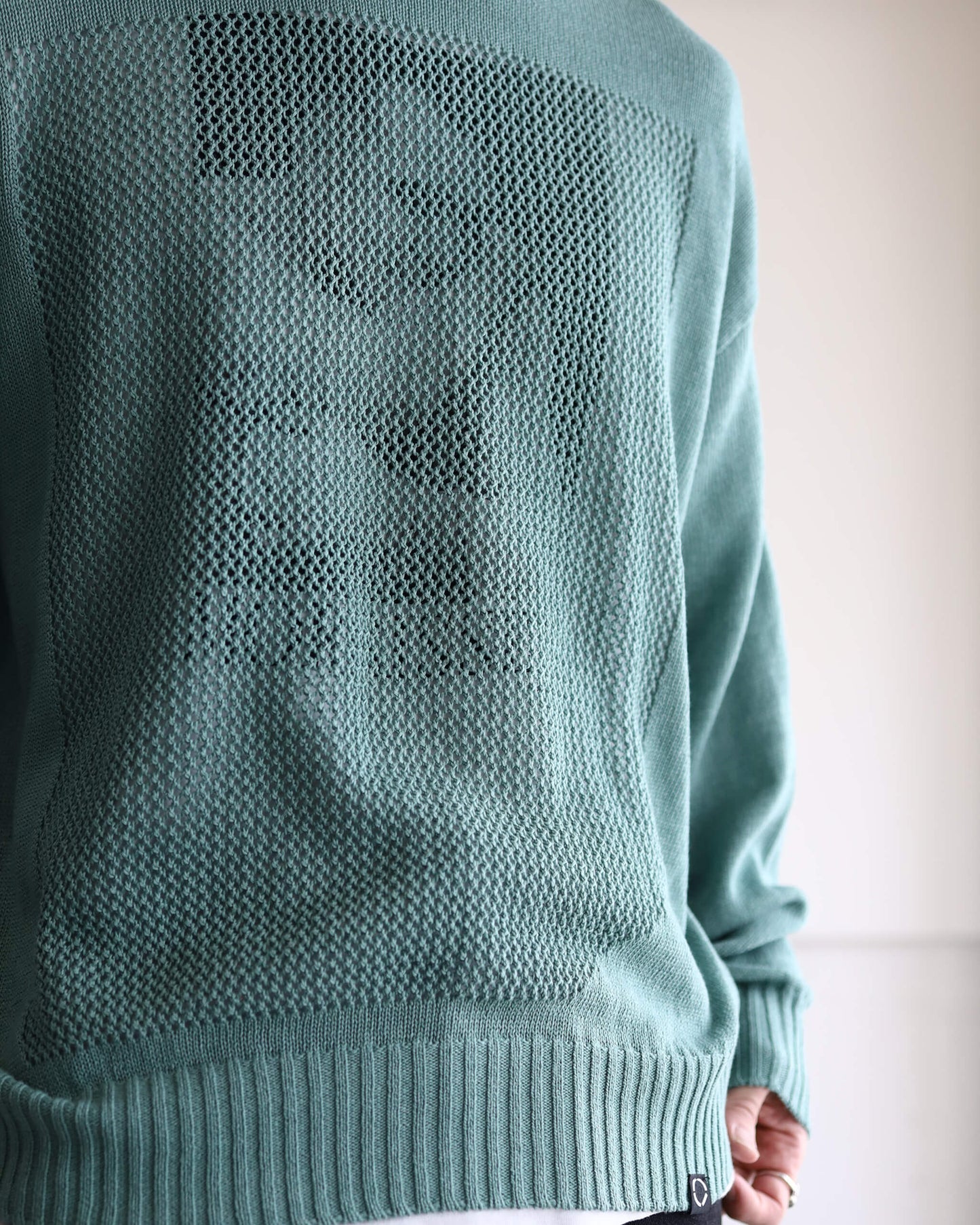 WINDOW WEB SWEATER "MOSS MINT"