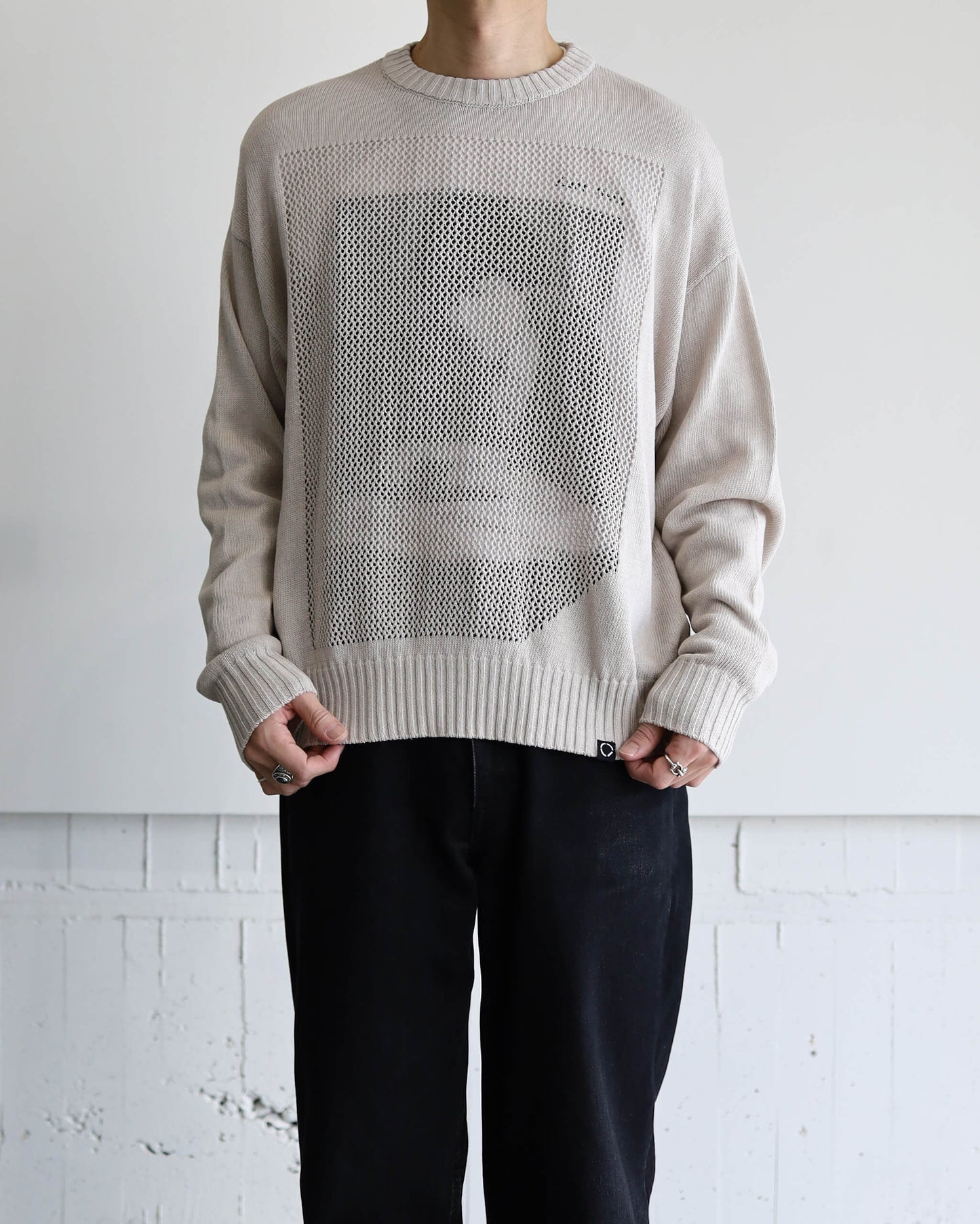 WINDOW WEB SWEATER "IVORY"