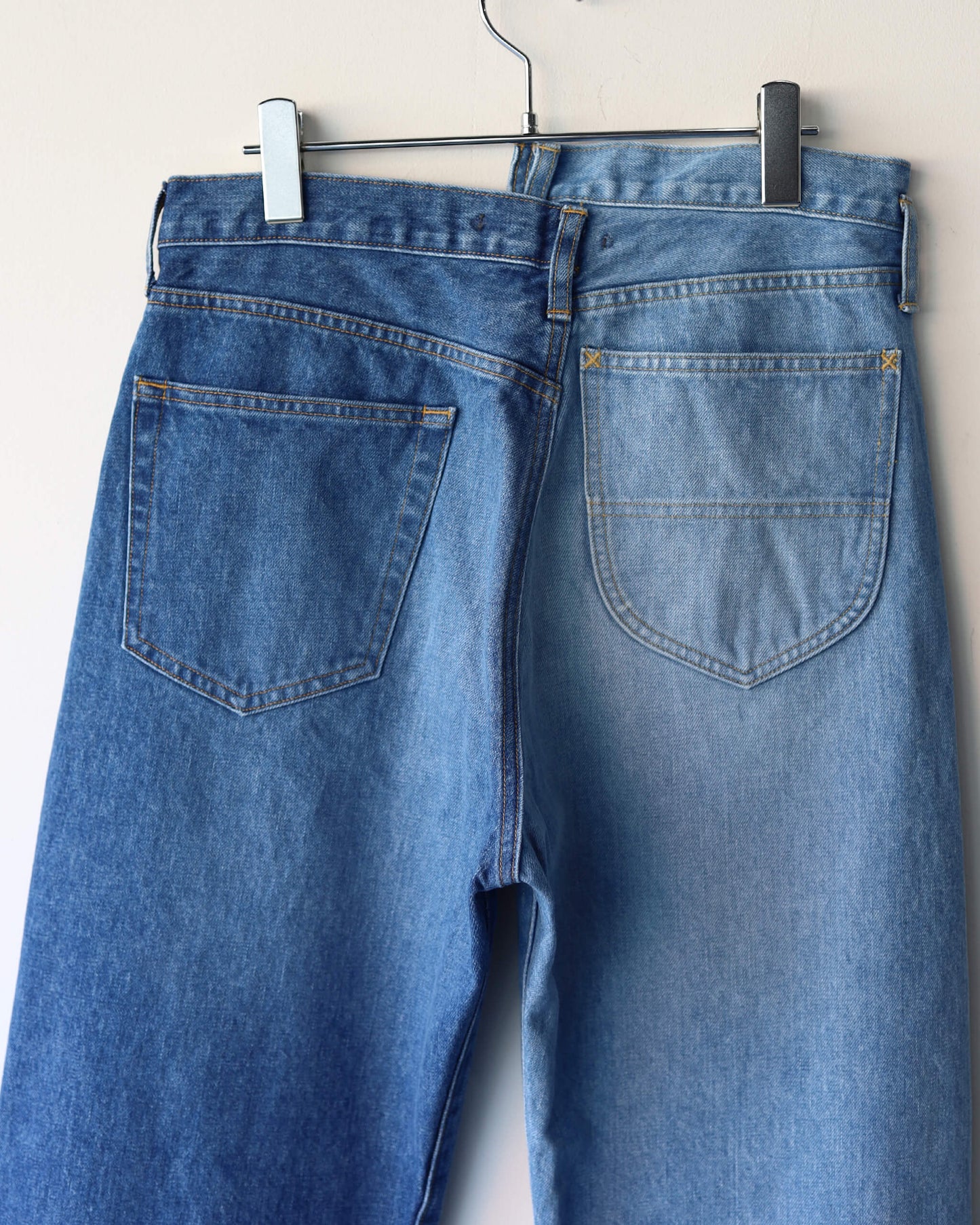 SPLIT DENIM PANTS "INDIGO WASH"