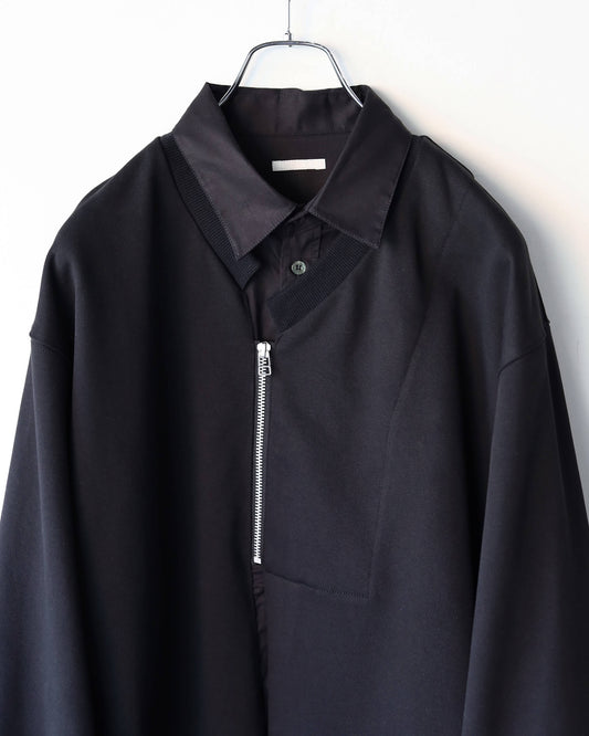 LAYERED SWEAT SHIRT "Bk"