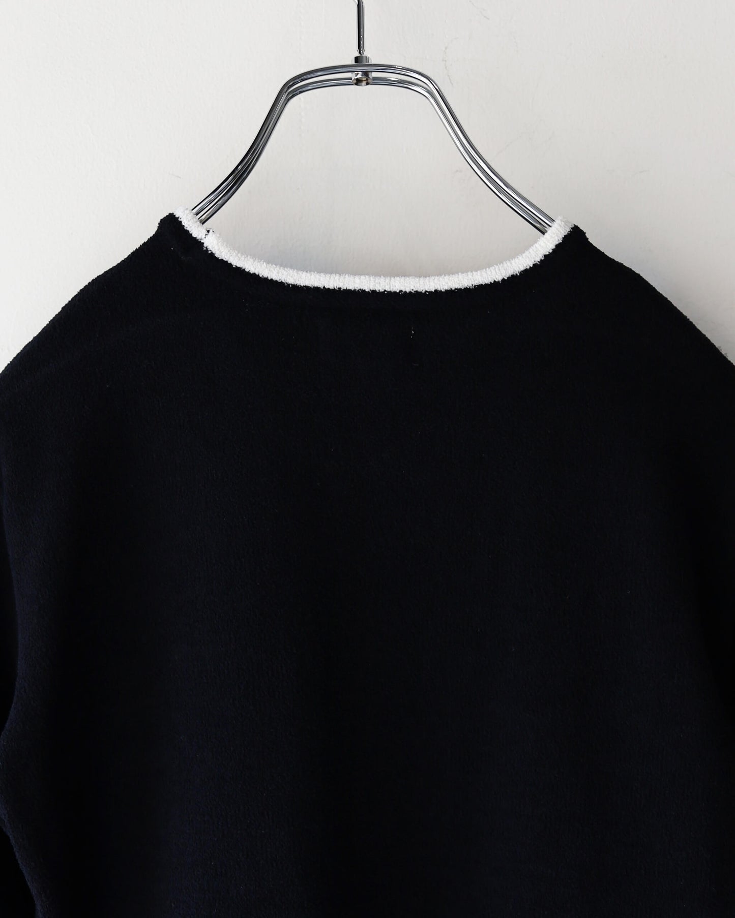 Cotton cashmere pile Half sleeve T (WOMENS) "Black"