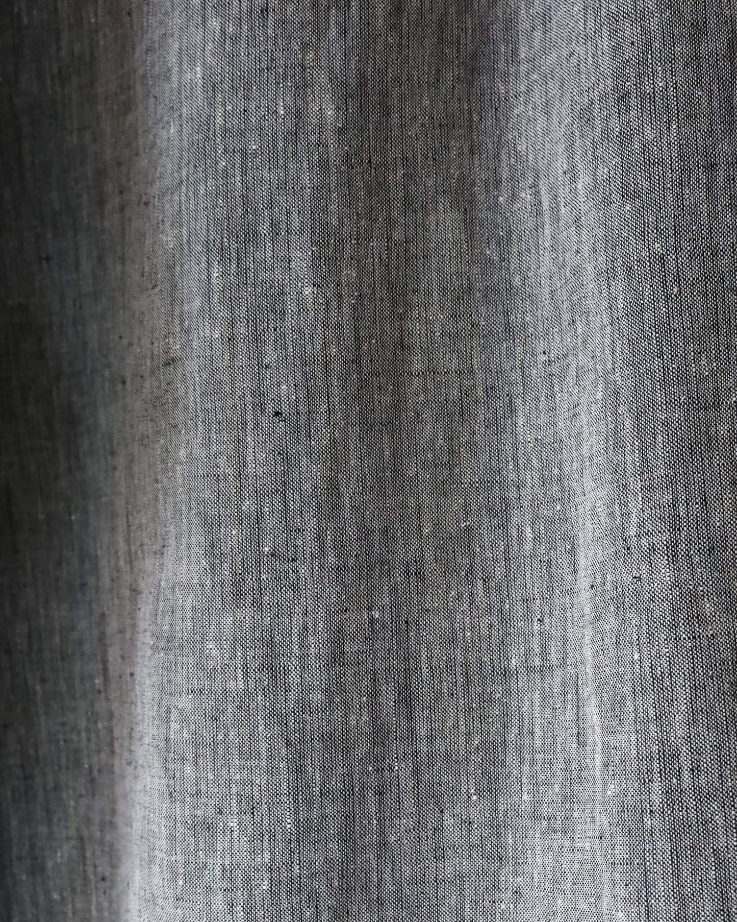 KHADI×LINEN REGULAR COLLAR SHIRT "GRAY"