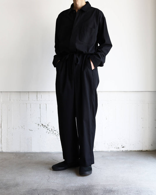 ALL IN ONE ORGANIC COTTON VOILE YARN TWILL "BLACK"