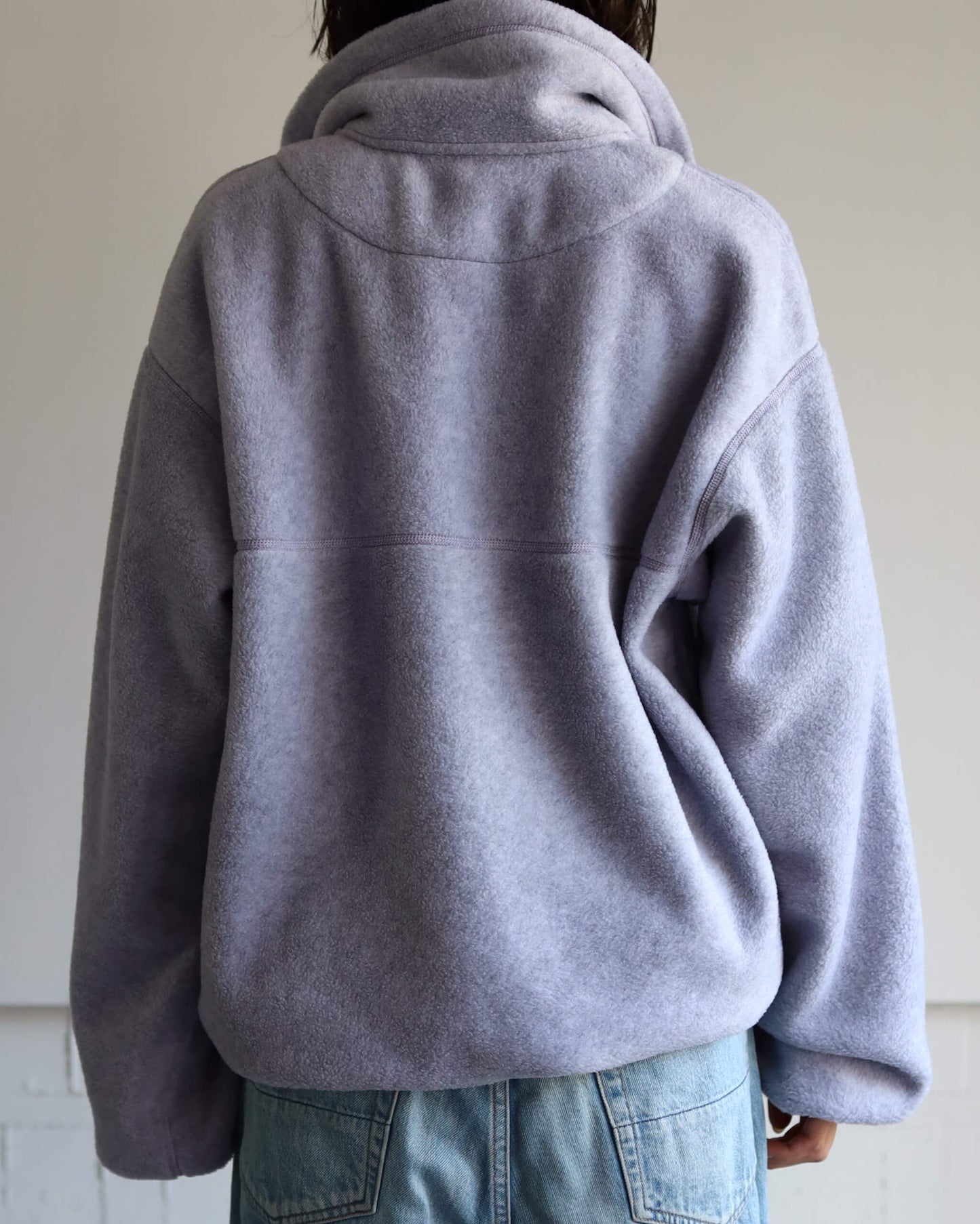 FLEECE W ZIP PULLOVER "L.PURPLE"
