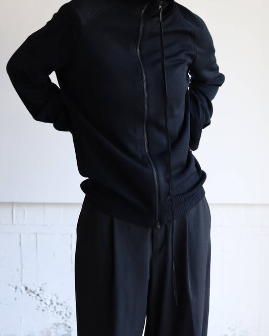 WG ZIP CARDIGAN "Black"