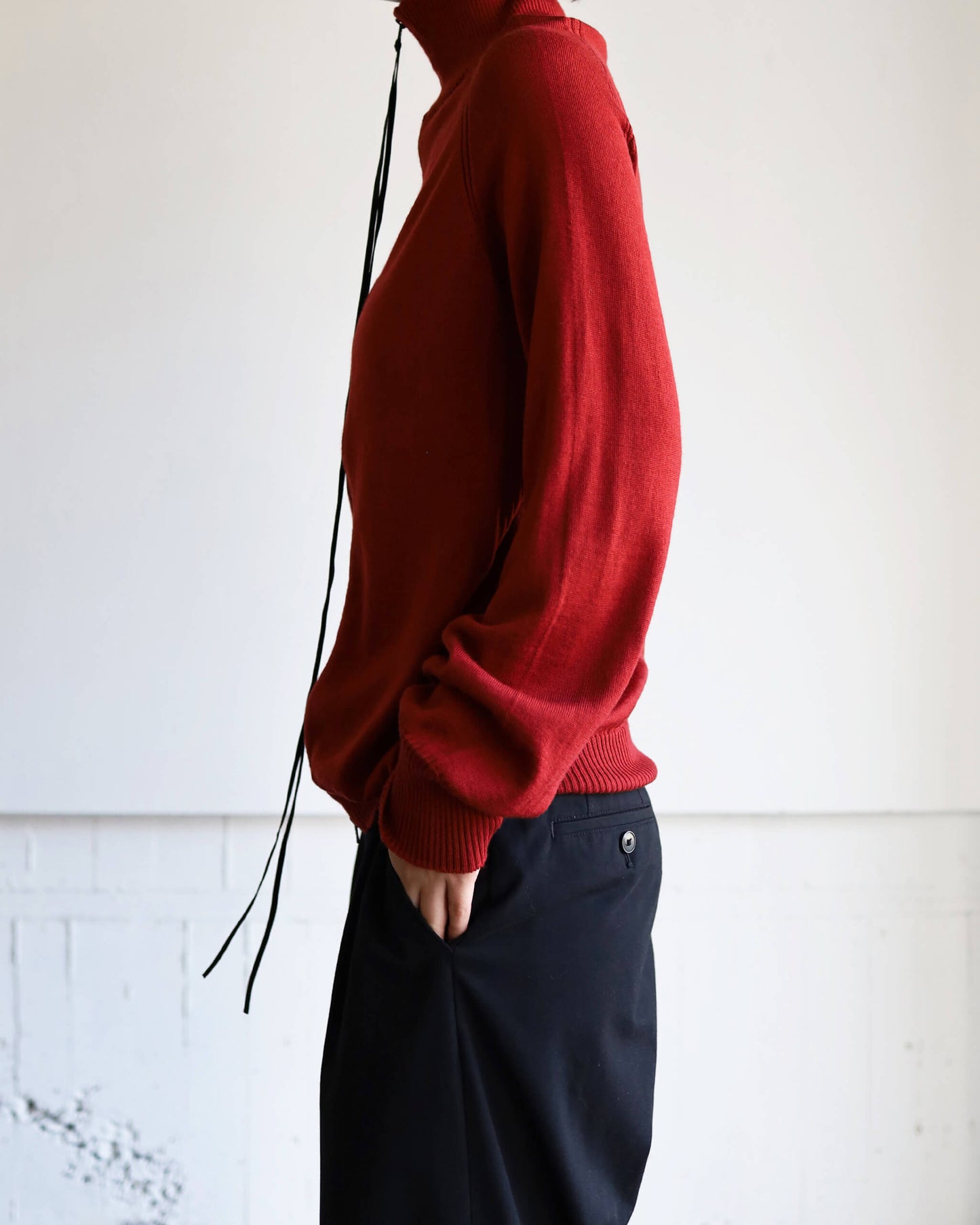 WG ZIP CARDIGAN "Bitter Red"