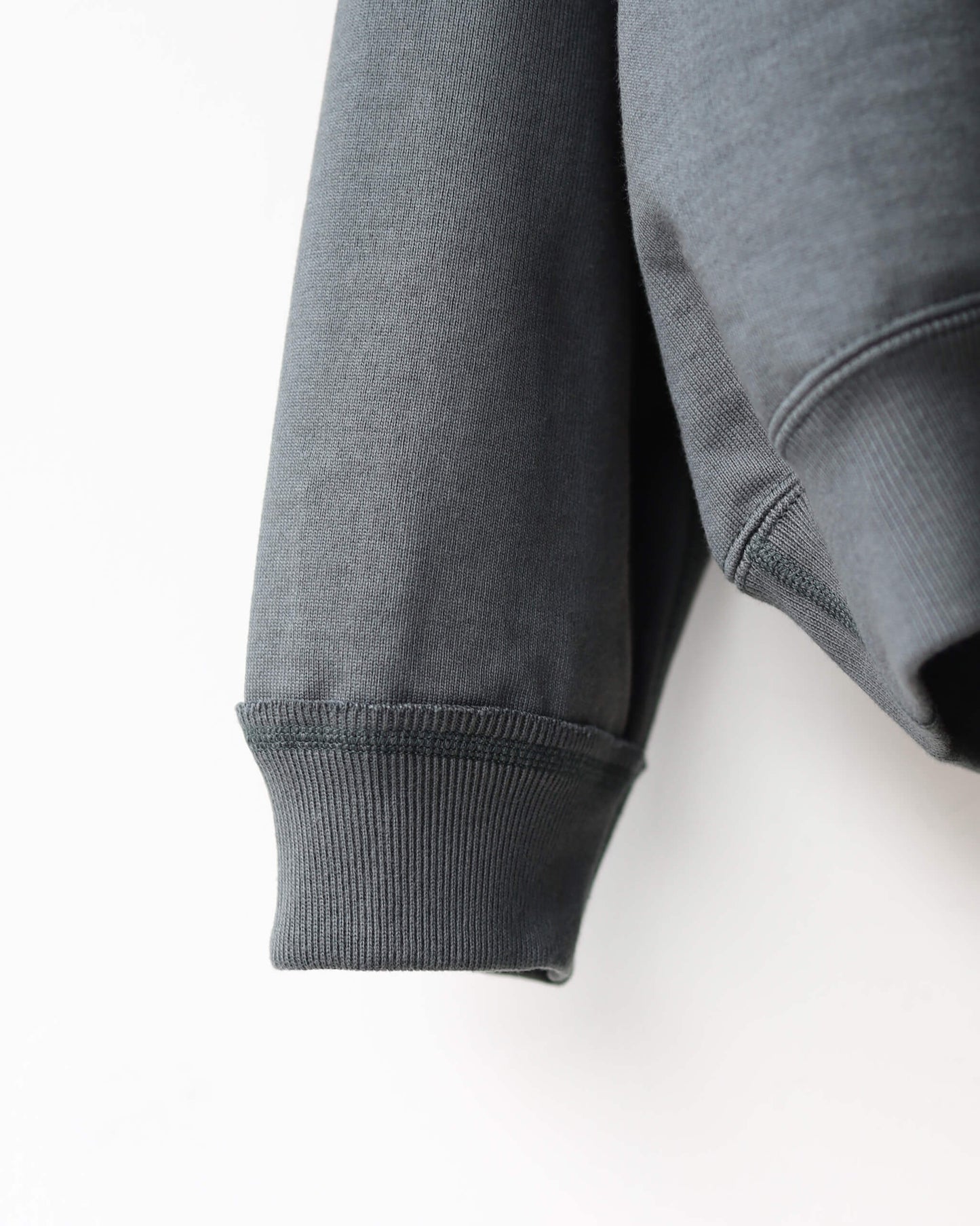 SKIPPER HUGE SWEAT ORGANIC COTTON HEAVY FLEECE "FOREST GRAY"