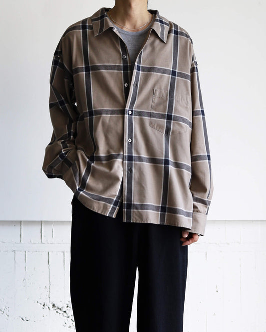 CHECK SHIRT "BEIGE"