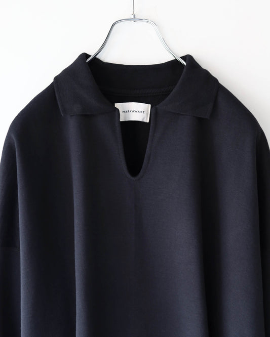 SKIPPER HUGE SWEAT ORGANIC COTTON HEAVY FLEECE "BLACK"