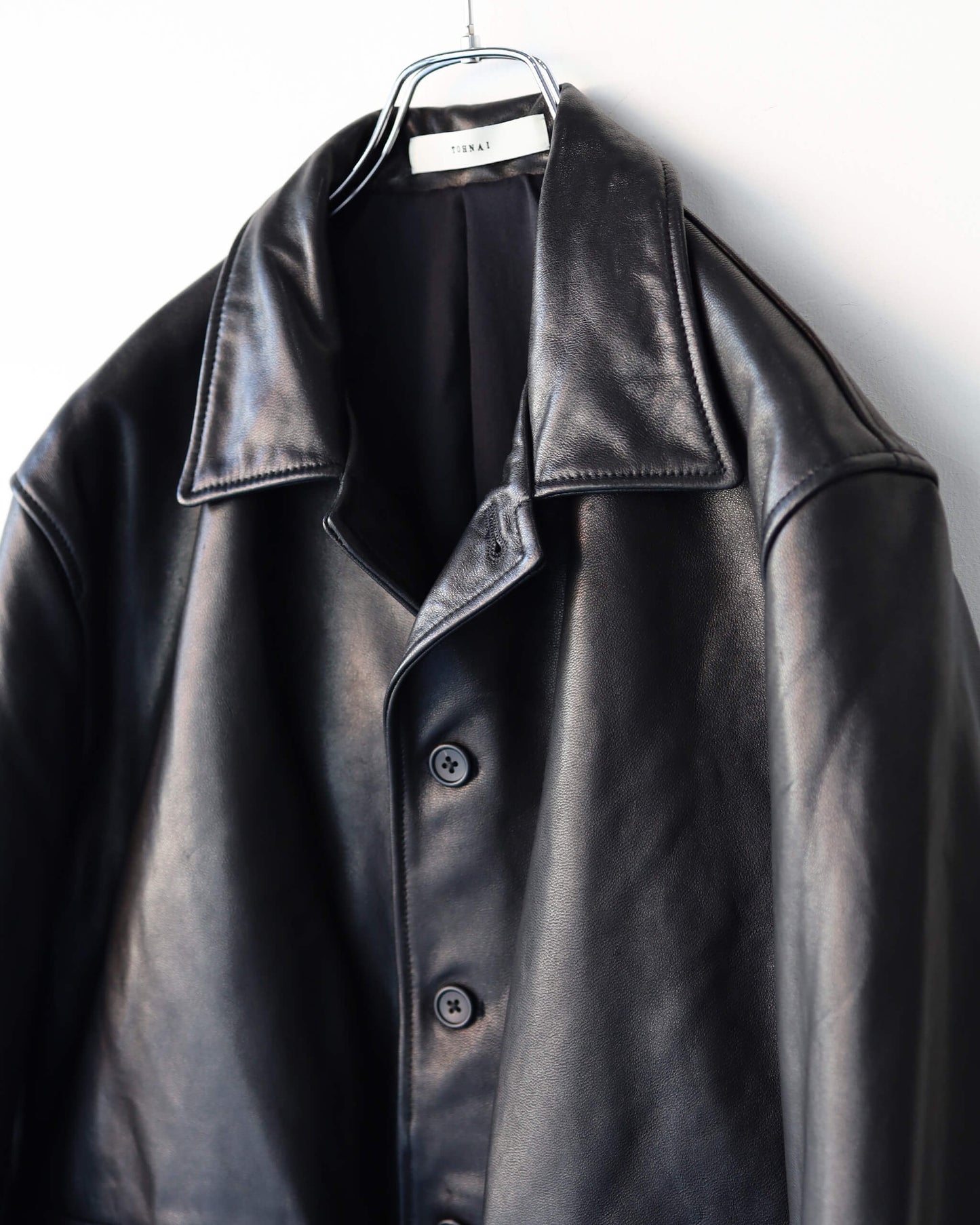 LEATHER WORK JACKET "BLACK"