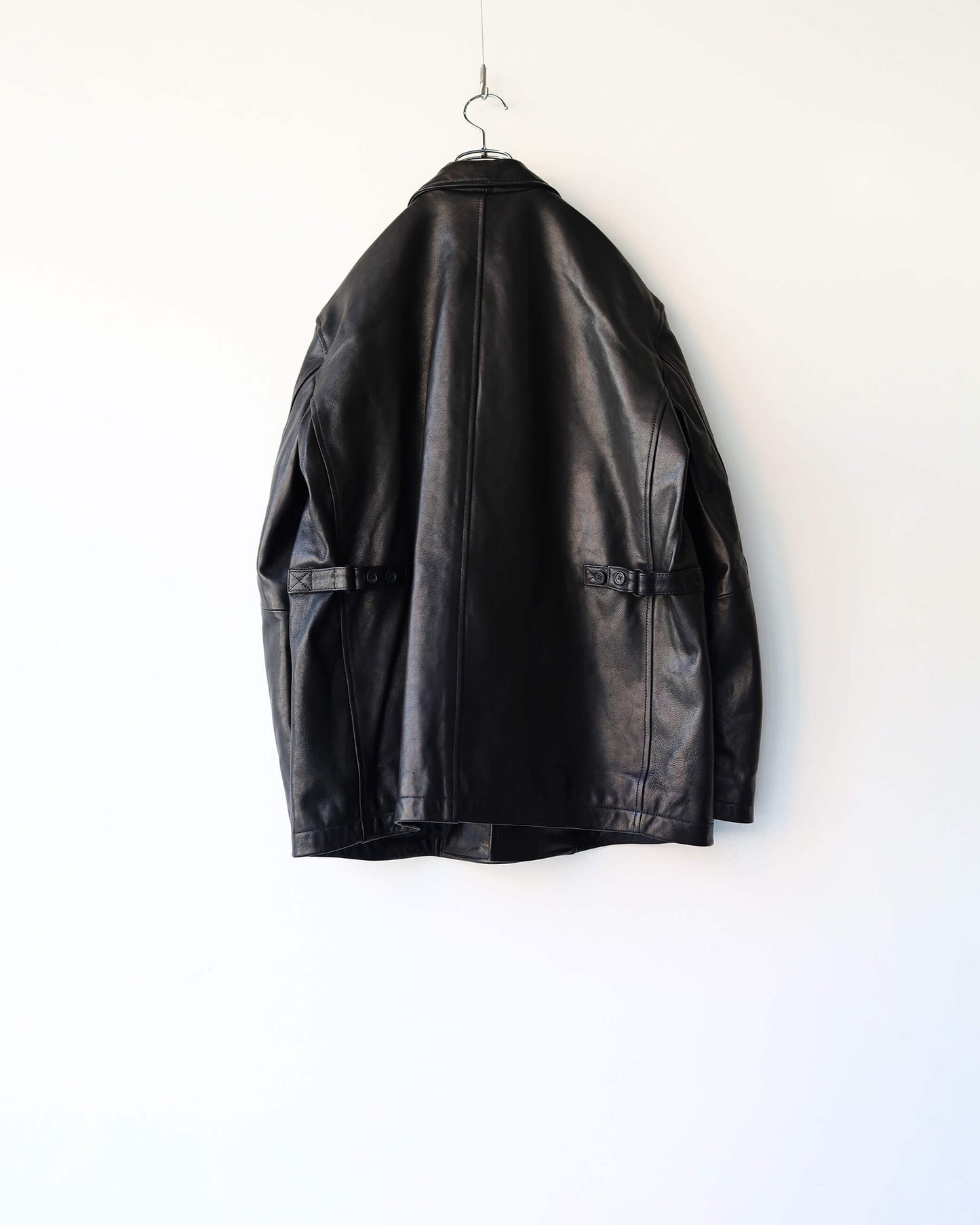 LEATHER WORK JACKET "BLACK"