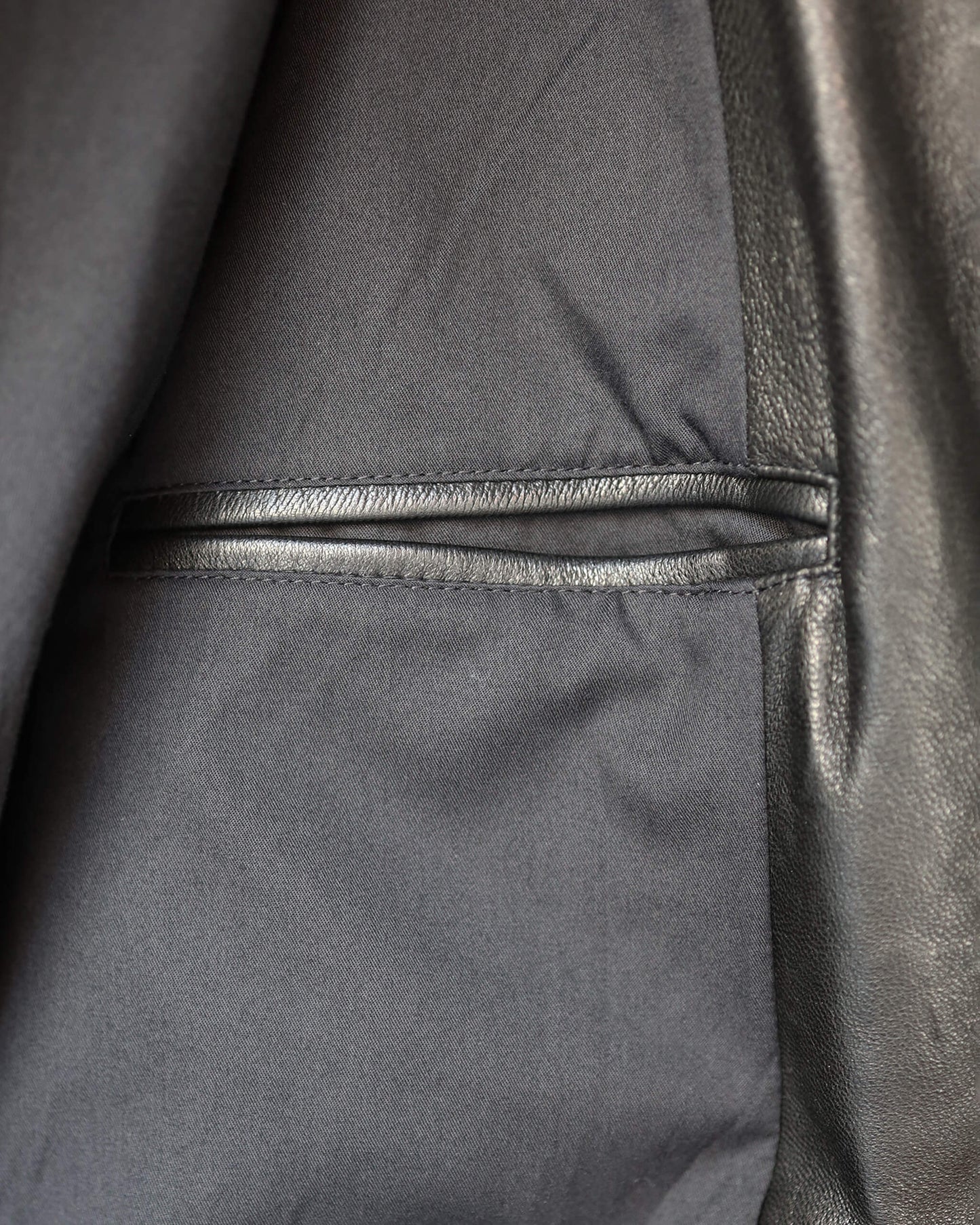 LEATHER WORK JACKET "BLACK"
