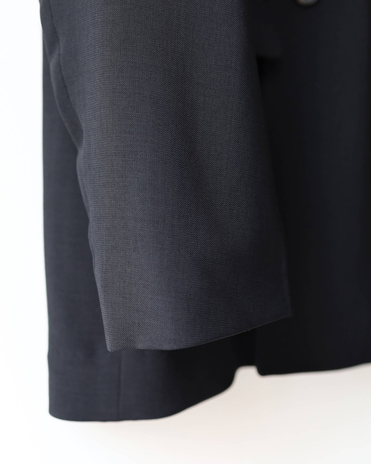 MELANGE TWILL DOUBLE BREASTED JACKET "BLACK"