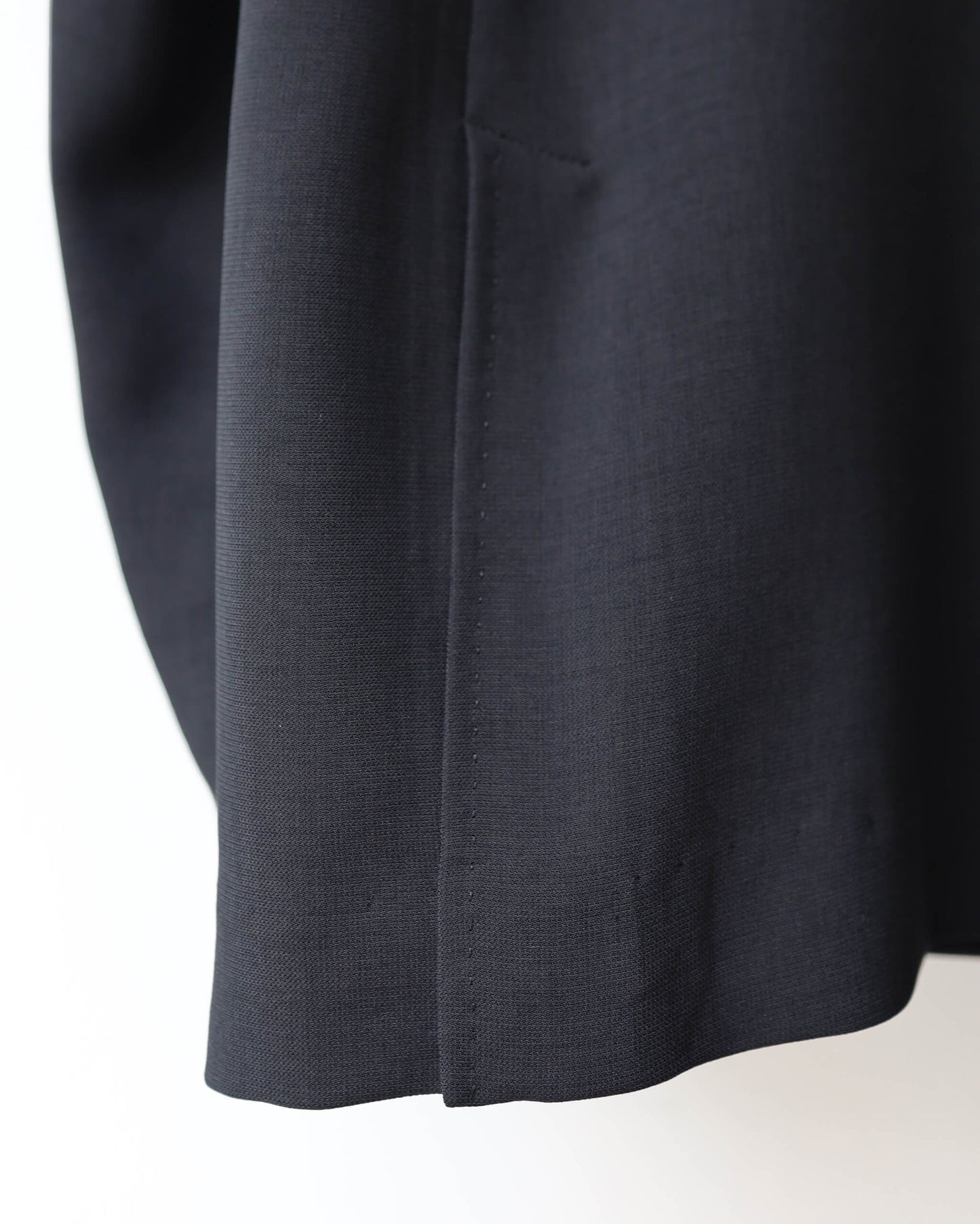 MELANGE TWILL DOUBLE BREASTED JACKET "BLACK"