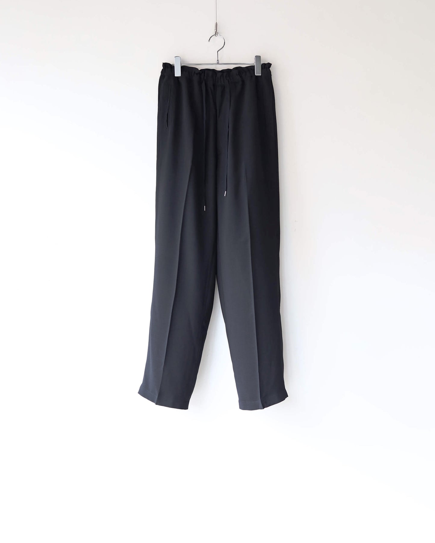 MELANGE TWILL DOUGI PANTS "BLACK"