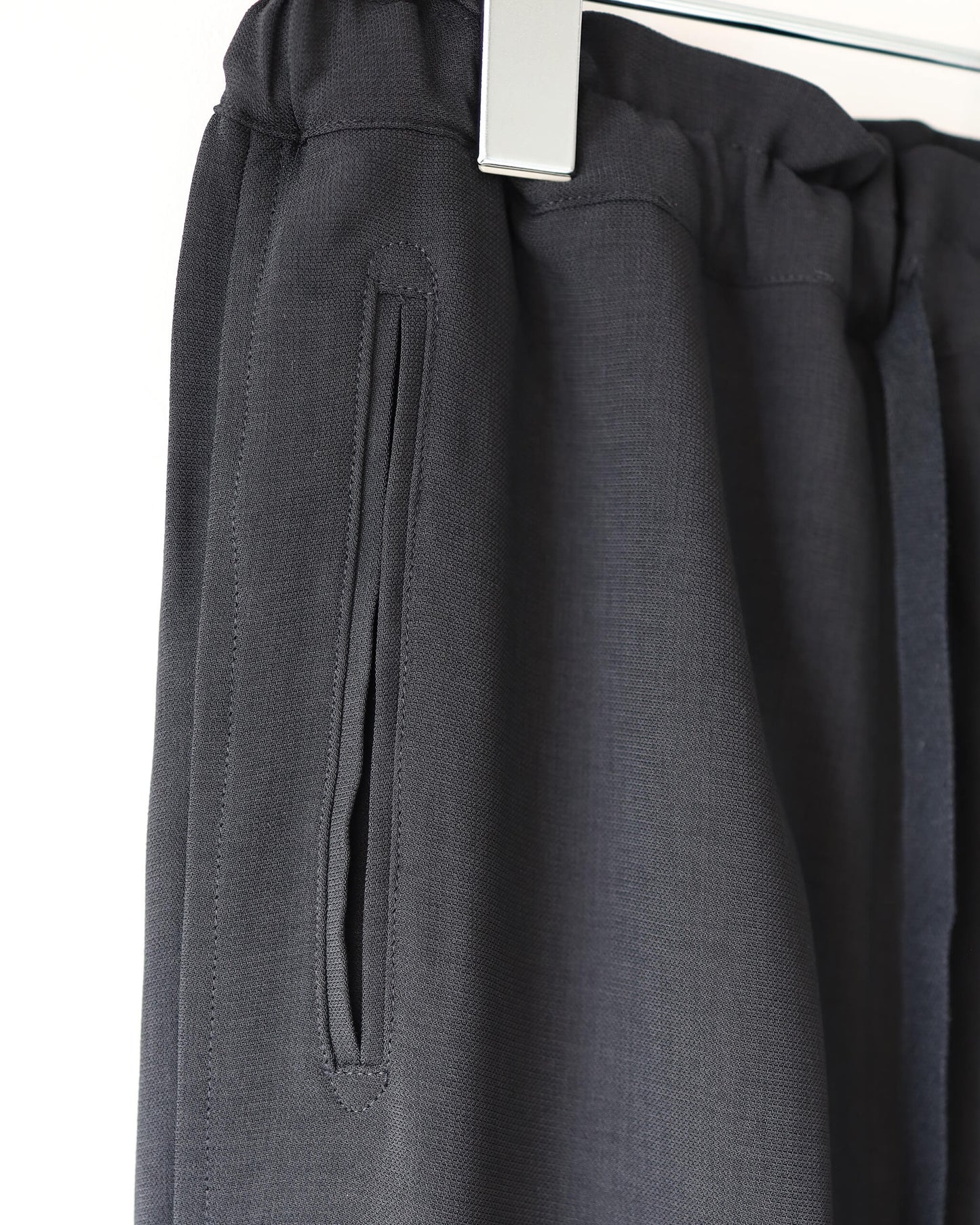 MELANGE TWILL DOUGI PANTS "BLACK"