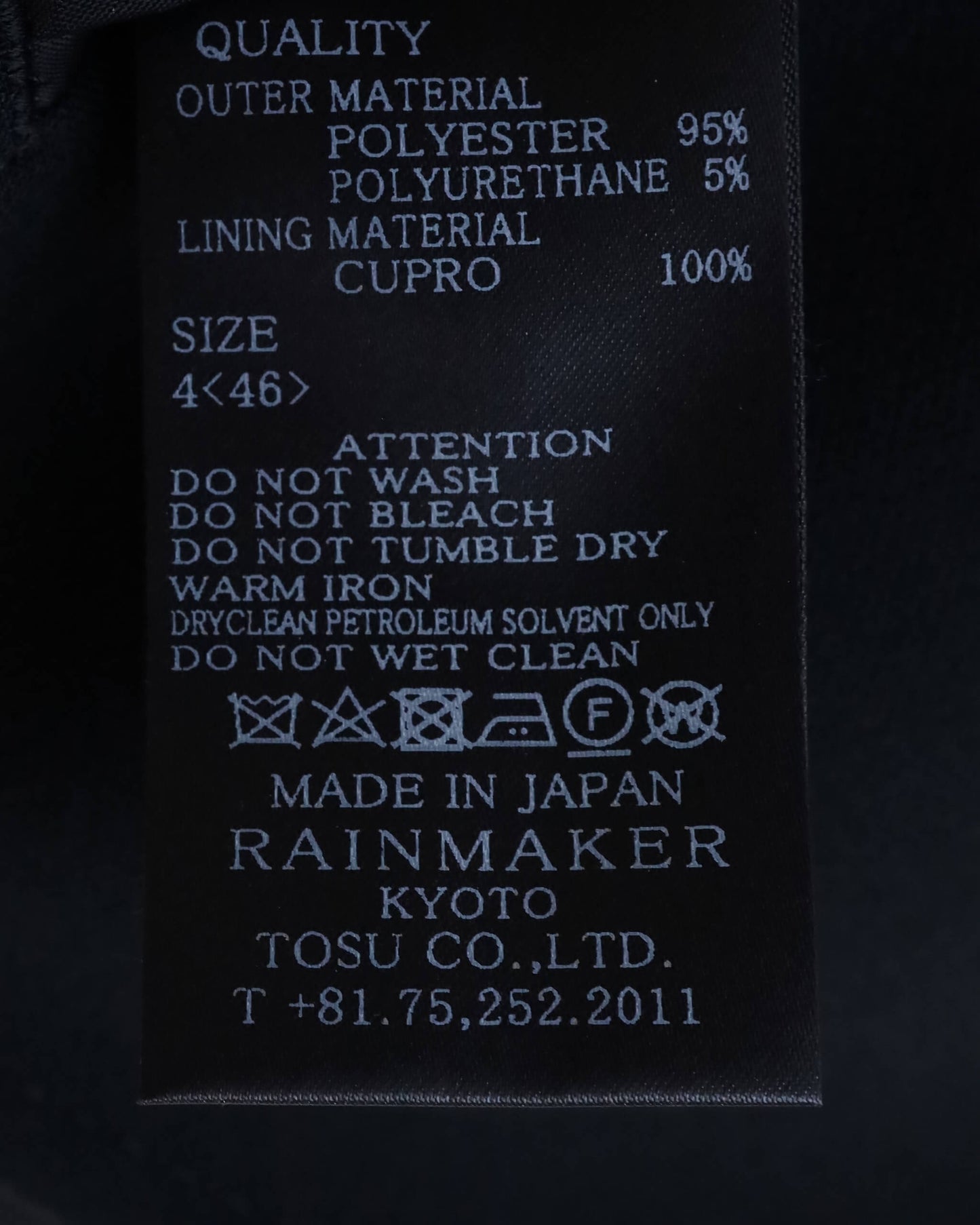 DOUBLE CLOTH NO COLLAR JACKET "BLACK"