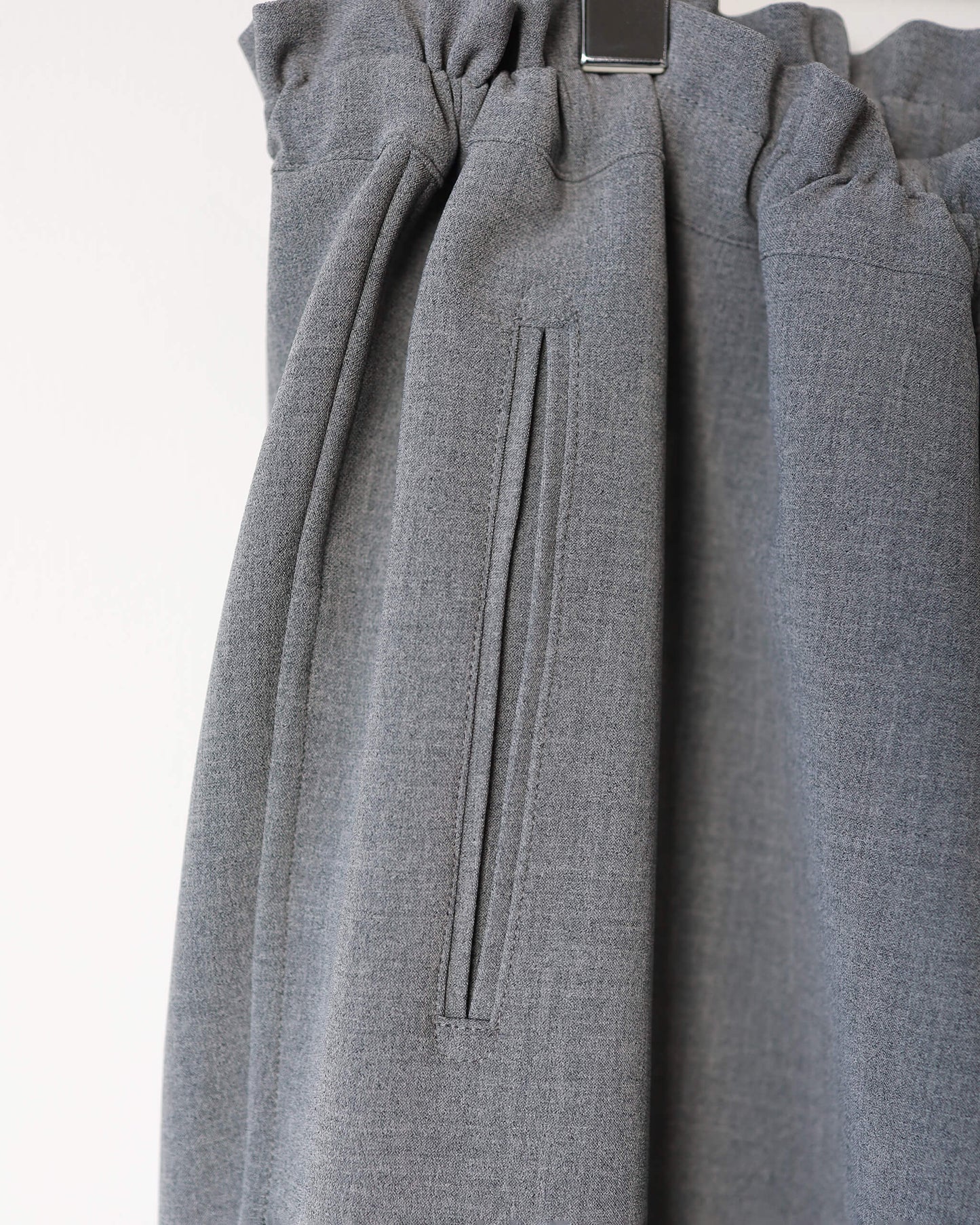 DOUBLE CLOTH DOUGI PANTS "PEARL GRAY"