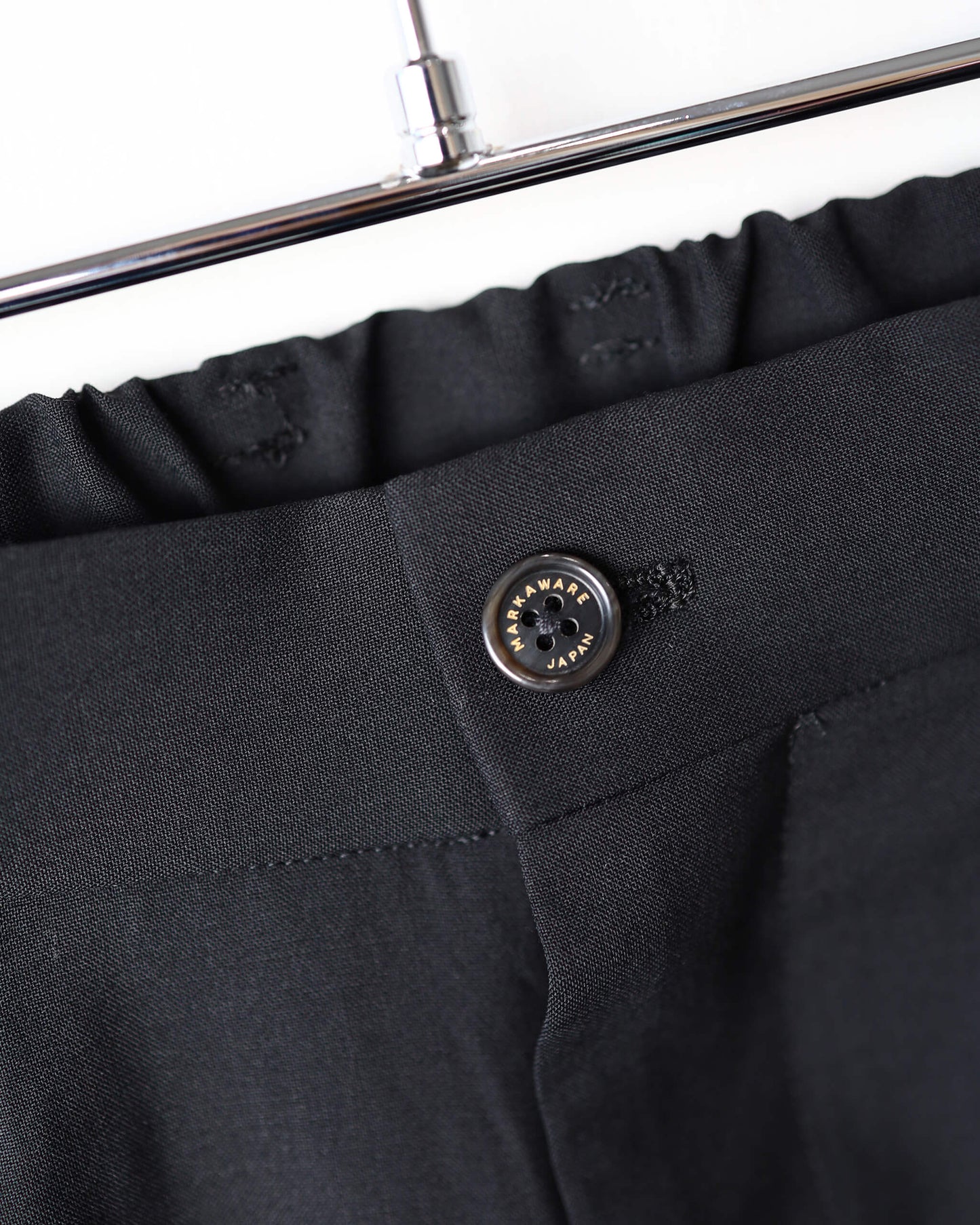 CLASSIC FIT DOUBLE PLEATED TROUSERS ORGANIC WOOL 2/80 TROPICAL "BLACK"