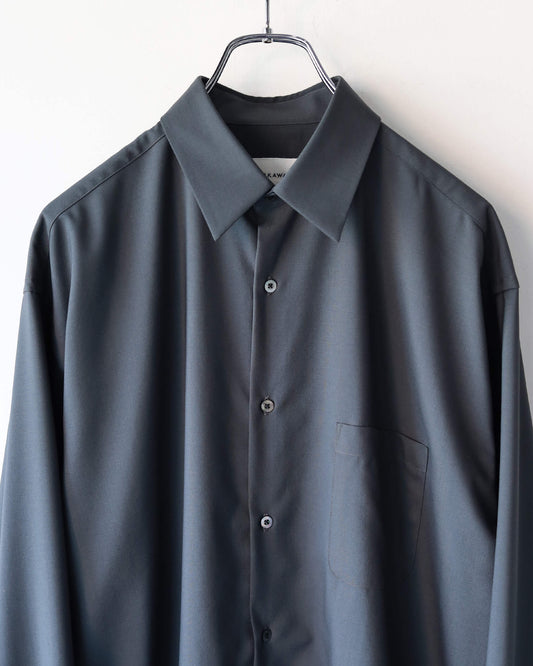 COMFORT FIT SHIRT ORGANIC WOOL 2/80 TROPICAL "CHARCOAL"