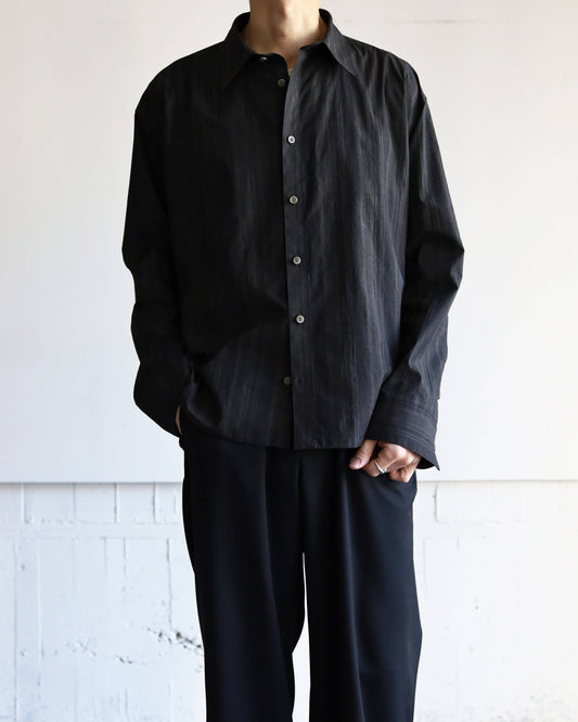 MADRAS STRIPE SHIRTS LS "BLACK STRIPE"
