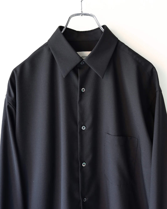 COMFORT FIT SHIRT ORGANIC WOOL 2/80 TROPICAL "BLACK"