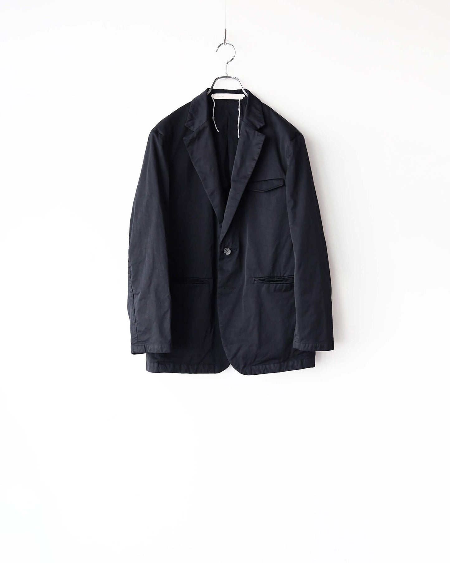 GARMENT DYE NYLON TWILL / 2B JACKET "BLACK"