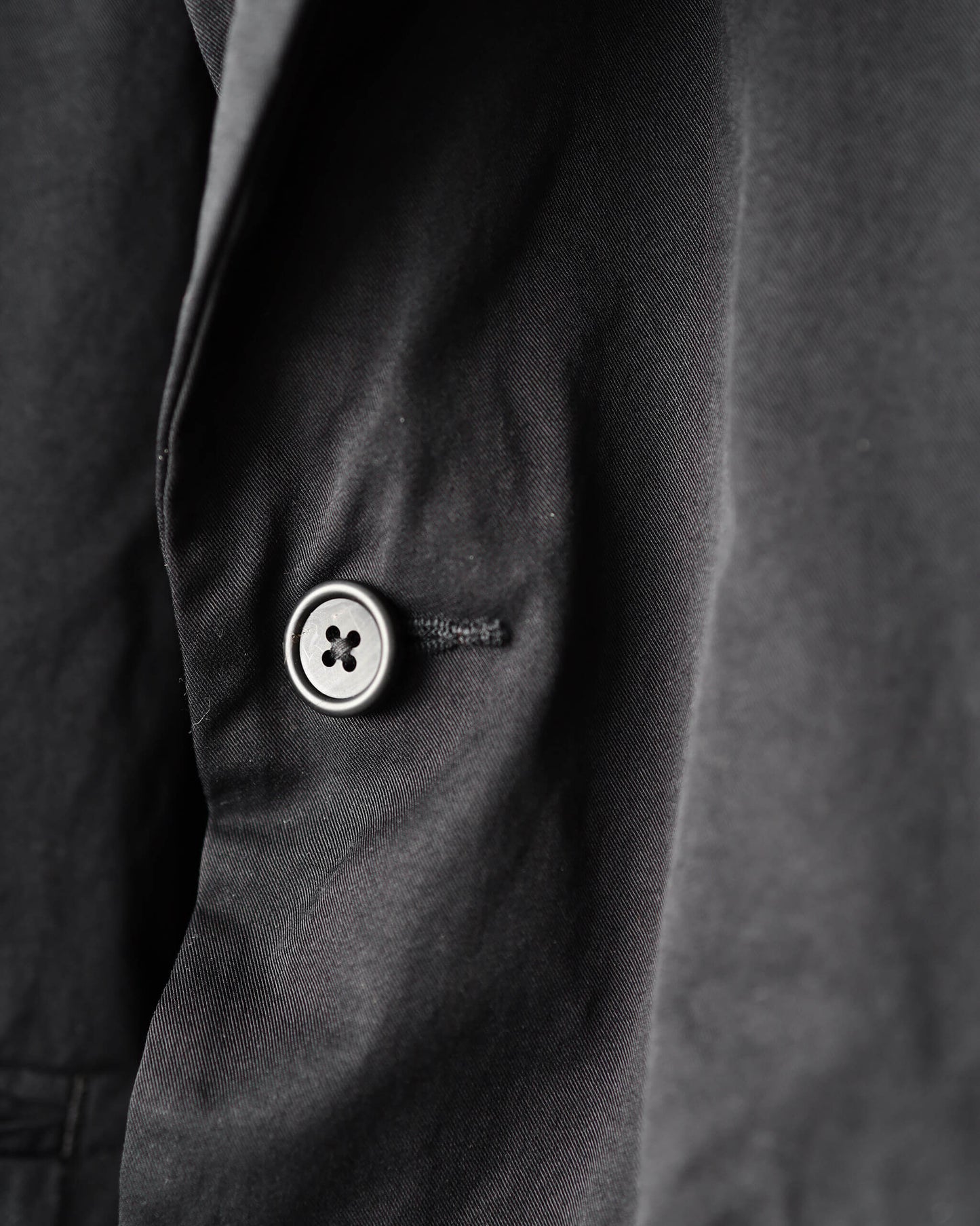 GARMENT DYE NYLON TWILL / 2B JACKET "BLACK"