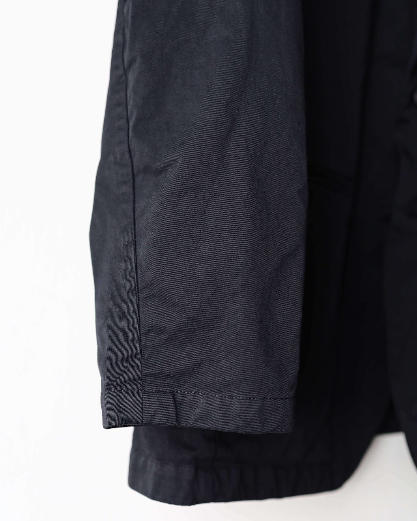 GARMENT DYE NYLON TWILL / 2B JACKET "BLACK"