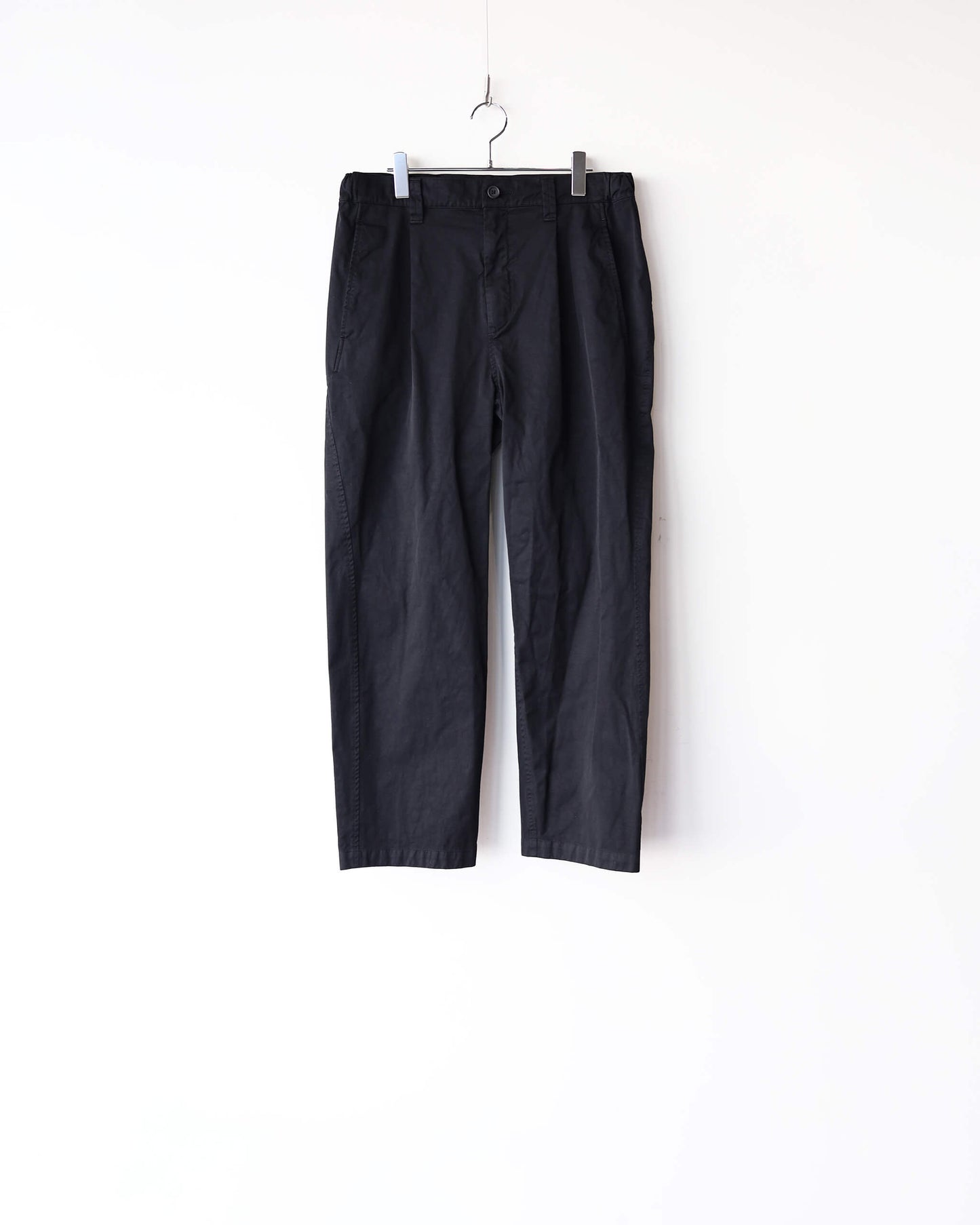 GARMENT DYE NYLON TWILL / UTILITY TROUSERS "BLACK"