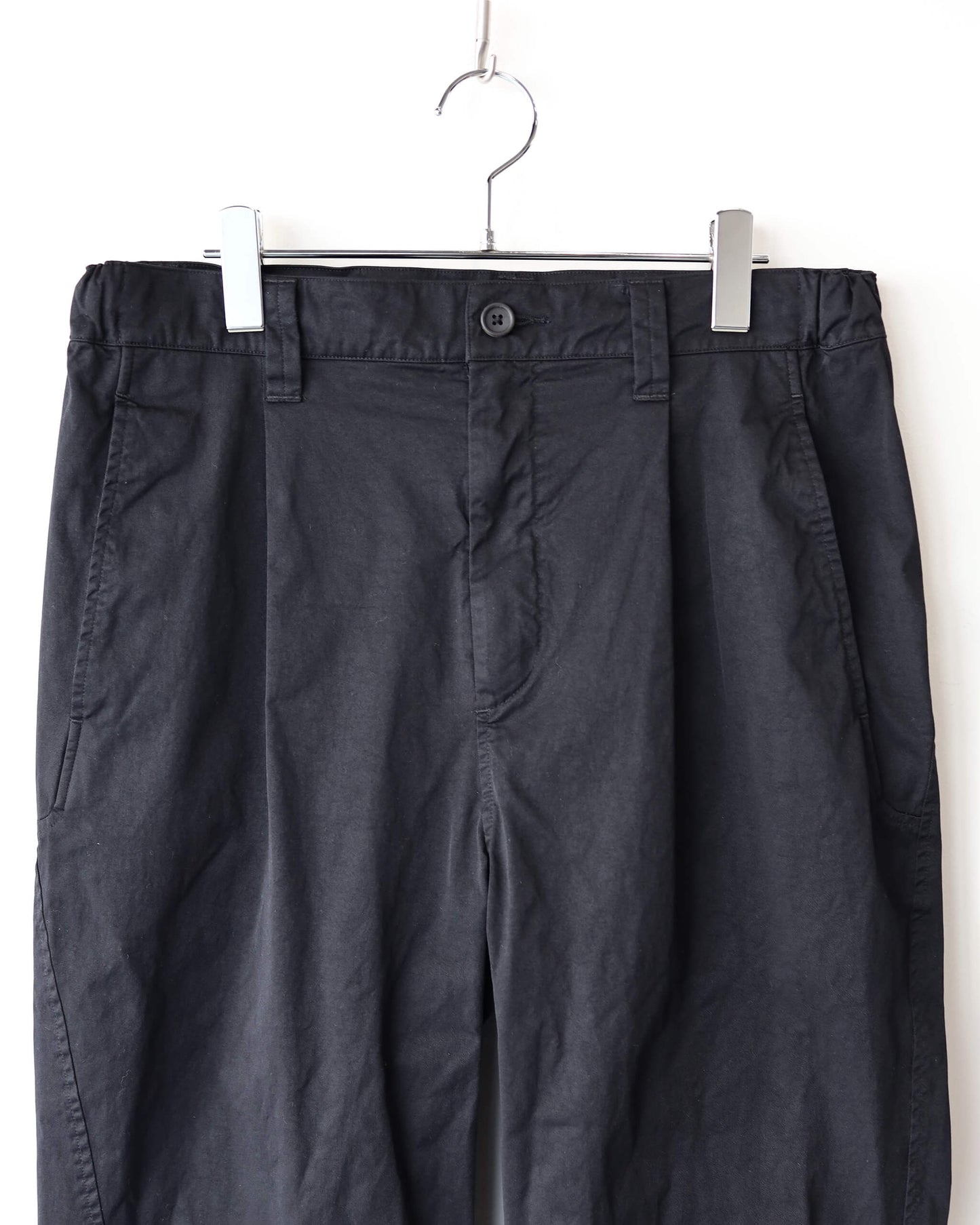 GARMENT DYE NYLON TWILL / UTILITY TROUSERS "BLACK"
