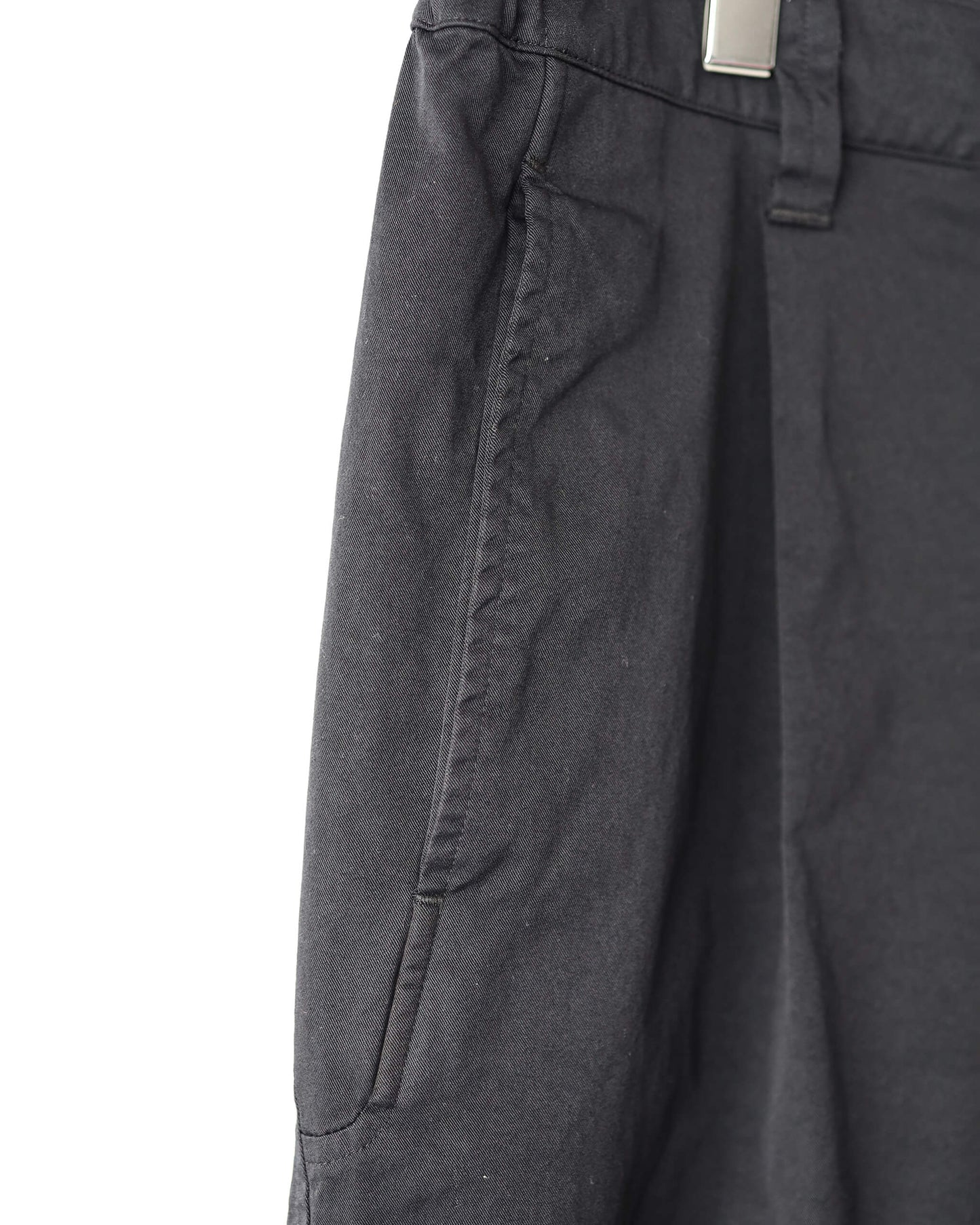 GARMENT DYE NYLON TWILL / UTILITY TROUSERS "BLACK"
