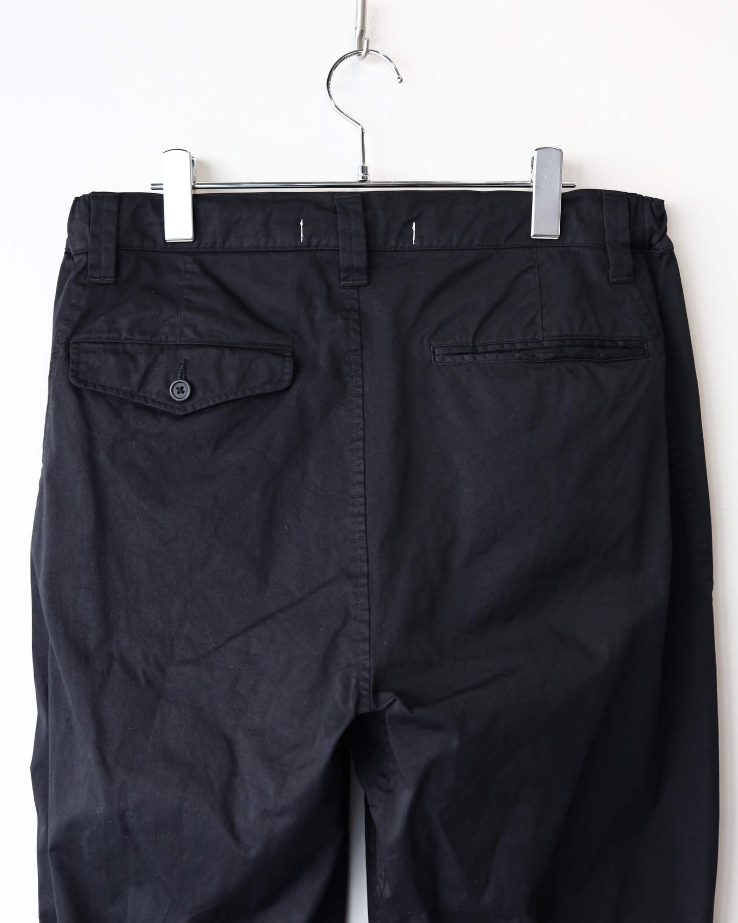 GARMENT DYE NYLON TWILL / UTILITY TROUSERS "BLACK"