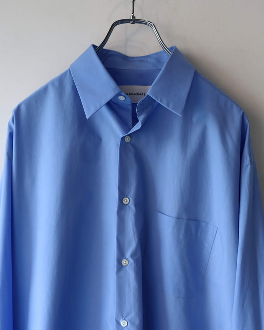 COMFORT FIT SHIRT ORGANIC GIZA TYPEWRITER "SAXE"