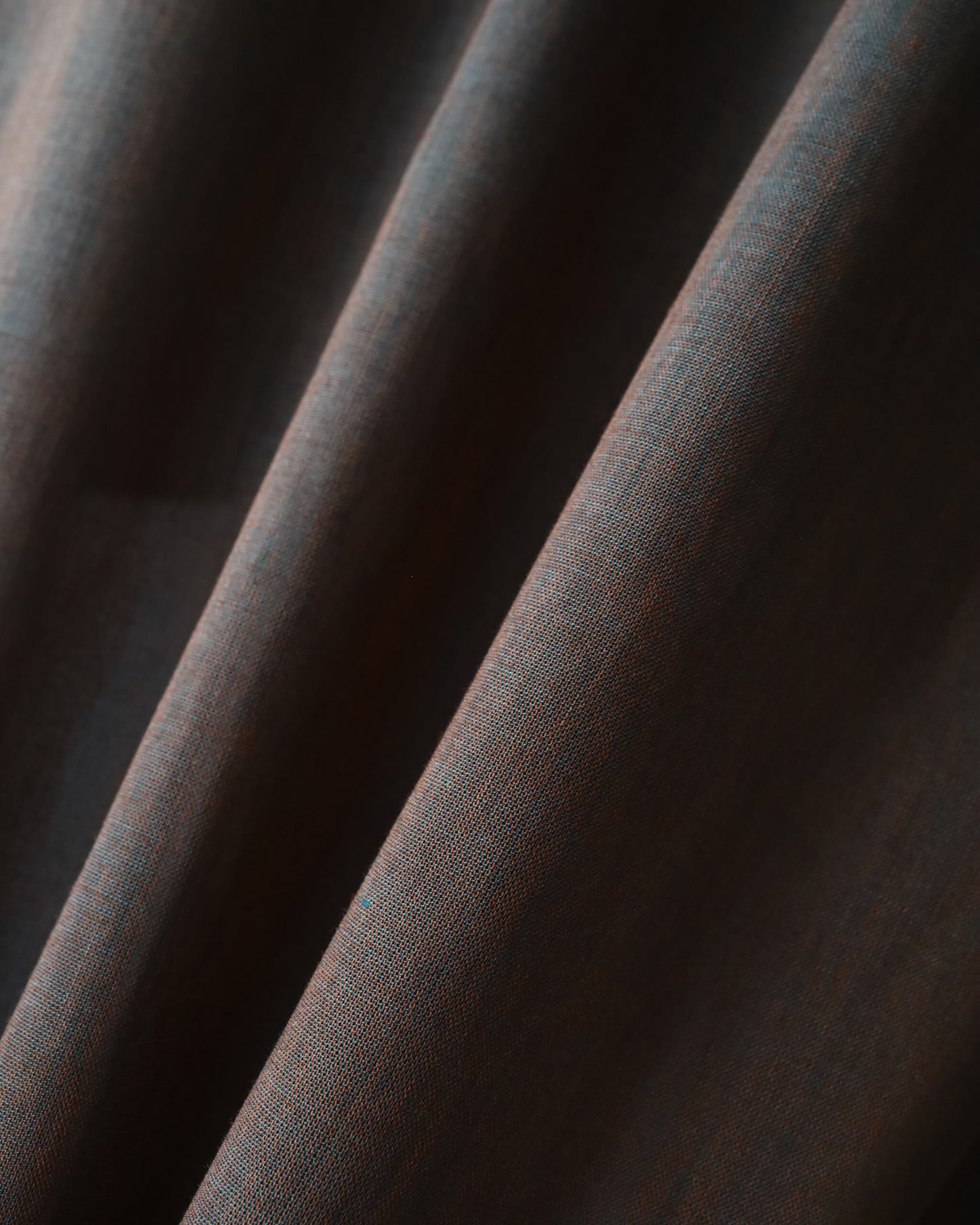 Chambray Panel Shirts "Brown"