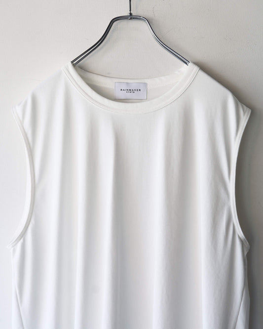 NO SLEEVE TEE "WHITE"