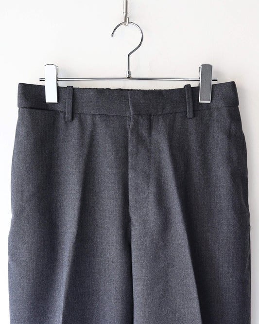 FLAT TAPERED TROUSERS ORGANIC WOOL SURVIVAL CLOTH®︎ "CHARCOAL"