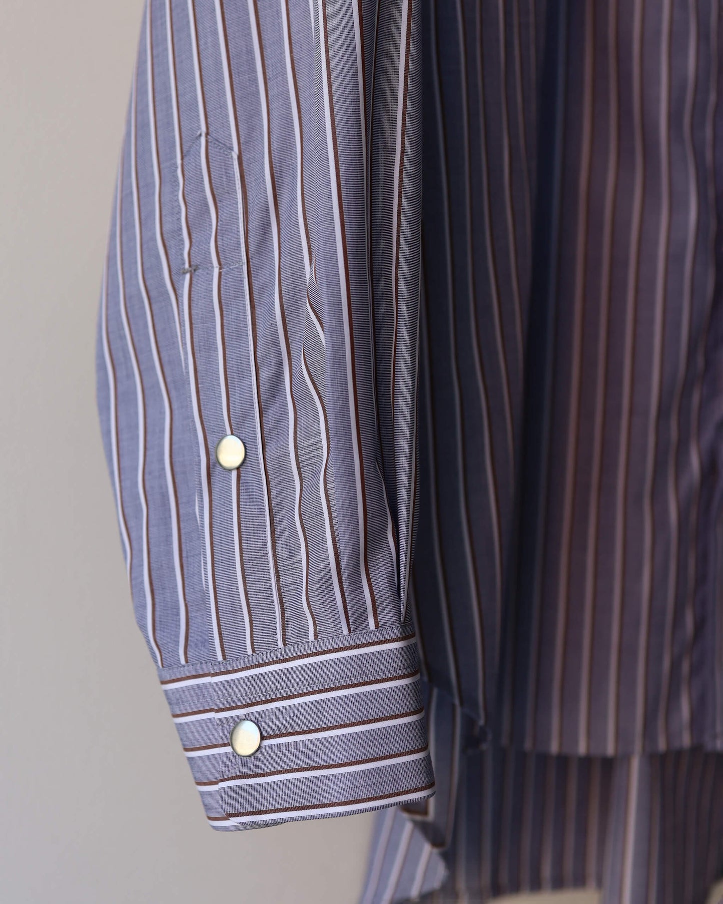 GIZA STRIPE SHIRTS "NAVY"