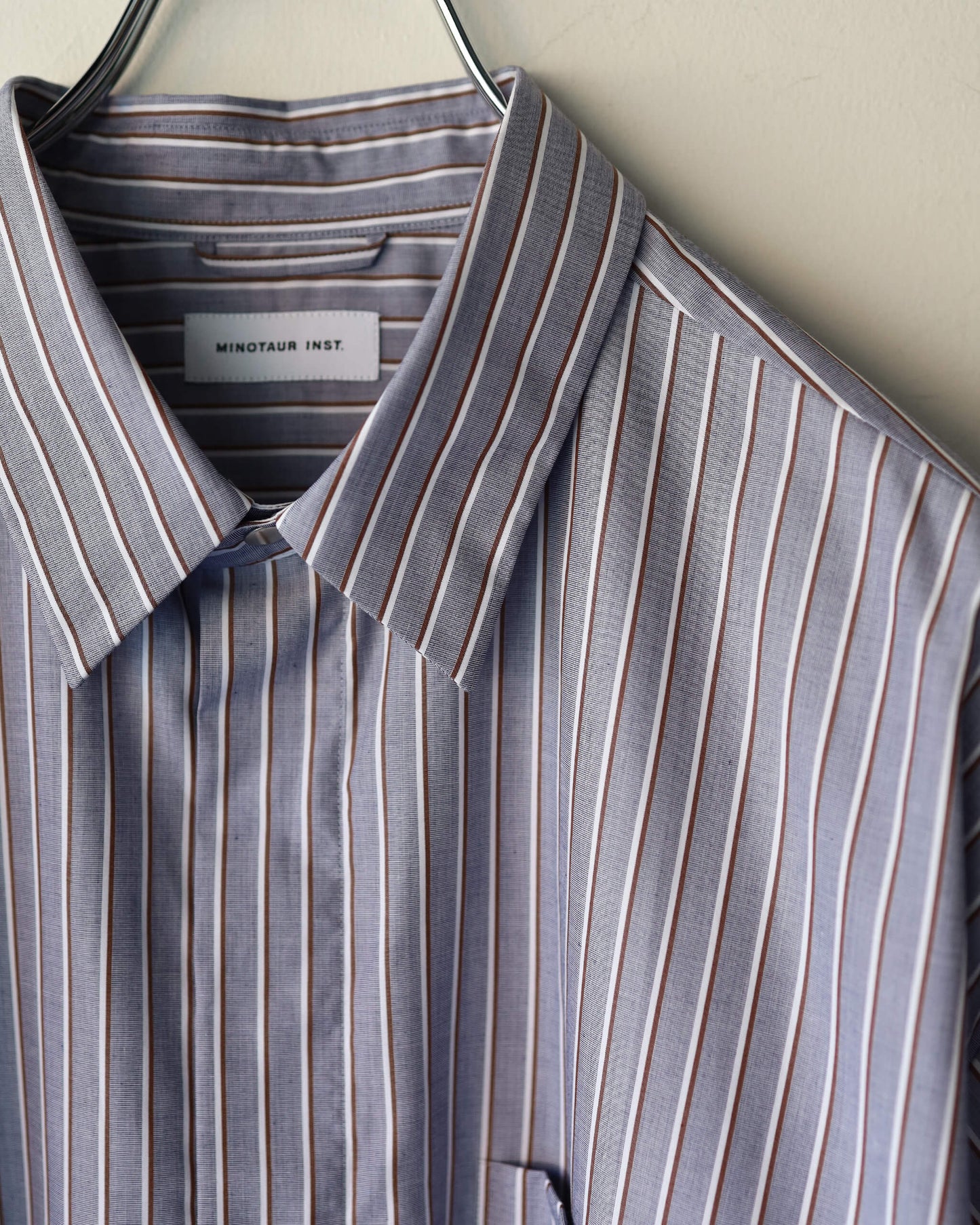 GIZA STRIPE SHIRTS "NAVY"