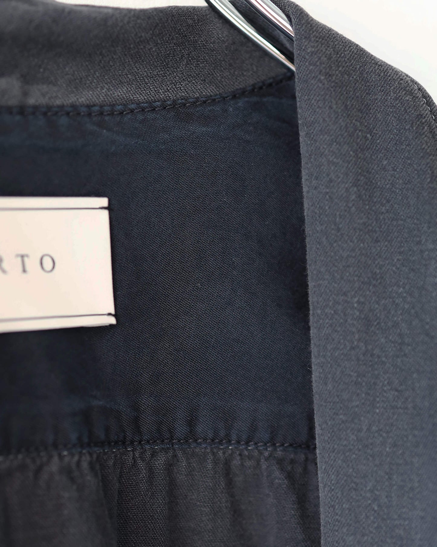 5.5oz selvage DENIM SHIRT "WASHED BLACK"