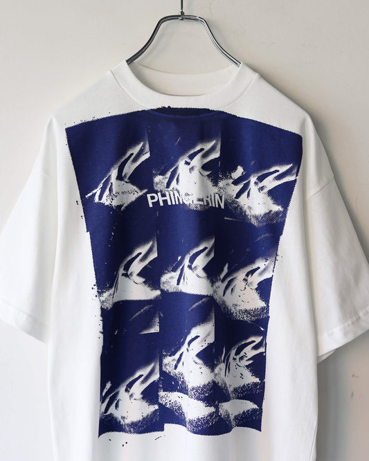 TOUCH T-SHIRT "WHITE x NAVY"