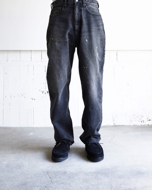 SELVEDGE DENIM 5POCKET PANTS "BLACK"